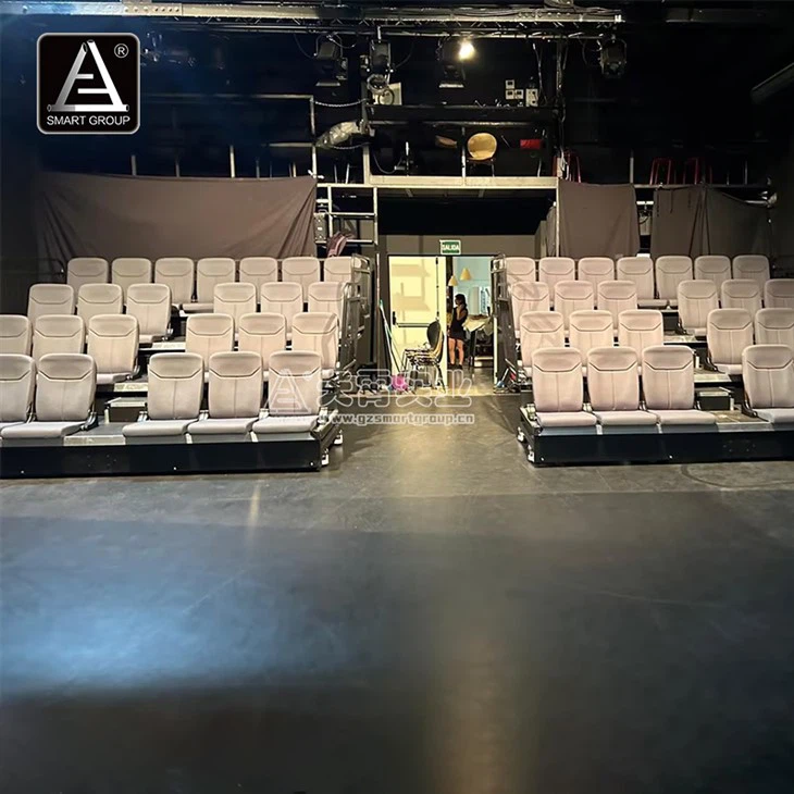 Retractable Seating System With Plastic Seats