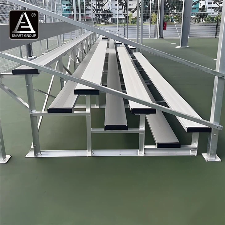 4 Rows Stadium Aluminum Bench Bleachers with Roof high quality